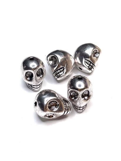 Picture of Skull Bead 18x14mm Silver x1