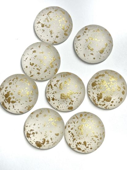 Picture of Cabochons par Puca® 18mm Crystal Mat Splash Gold x1