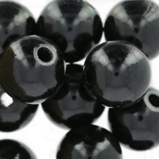 Picture of Bead Wood 14mm Black x20 