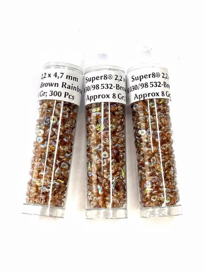 Picture of Super8® 2,2 x 4,7mm Crystal Brown Rainbow x8g
