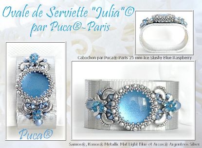 Bild von KIT 4 stuks - Servetten ring ovaal « Julia » © par PUCA®  Blue Raspberry