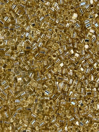 Picture of Miyuki Cubes 1.8mm SB18-3 Silver Lined Gold x10g