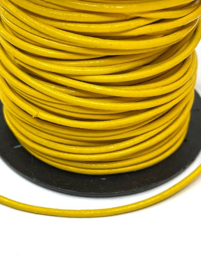 Picture of Leather Cord  2mm Yellow x1m