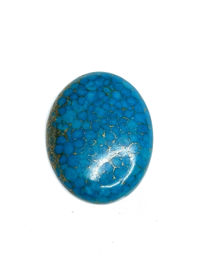 Picture of Cabochon Howlite (dyed) 40x30mm oval Turquoise Blue x1