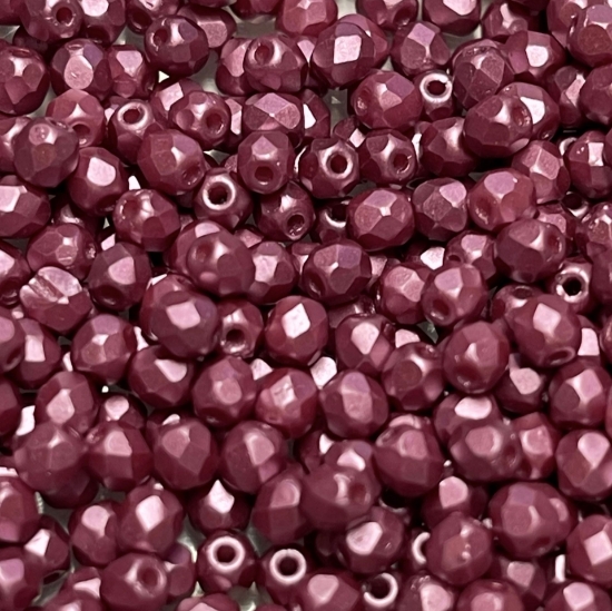 Picture of Fire-Polished 3mm Pastel Burgundy x100