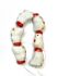 Picture of Porcelain Bead Chicken 20x14mm hand-painted  White/Red x1