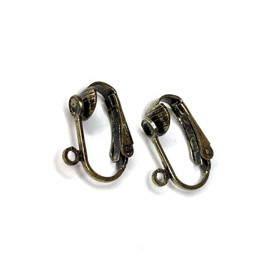Picture of Ear Clip cup 4mm w/Loop Bronze x2