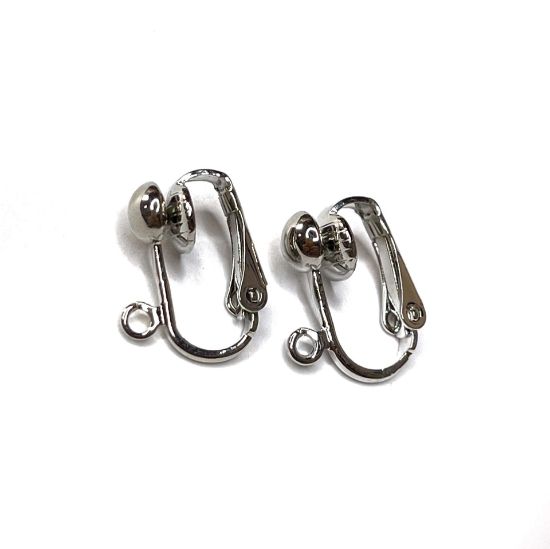 Picture of Ear Clip half ball w/ Loop Silver x2
