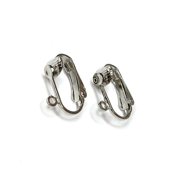 Picture of Ear Clip cup 4mm w/ Loop Silver x2
