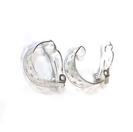 Picture of Earclip beading Silver x2 