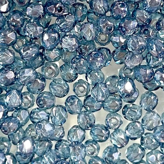 Picture of Fire-Polished 3mm Crystal Baby Blue Luster x50