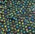 Picture of Fire-Polished 3mm Jet Green Iris Mat x100