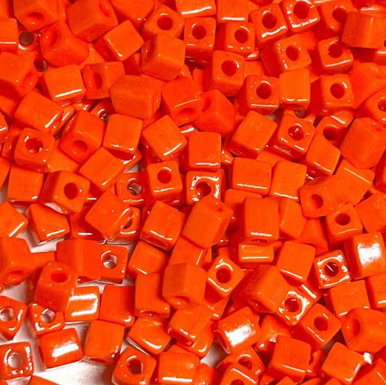 Picture of Miyuki Cubes 4mm SB406 0paque Orange x5g