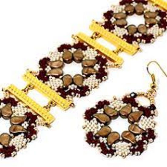 Picture of Bracelet & Earrings "Kouroupa's Treasure" - Instant Download of Printed Copy 