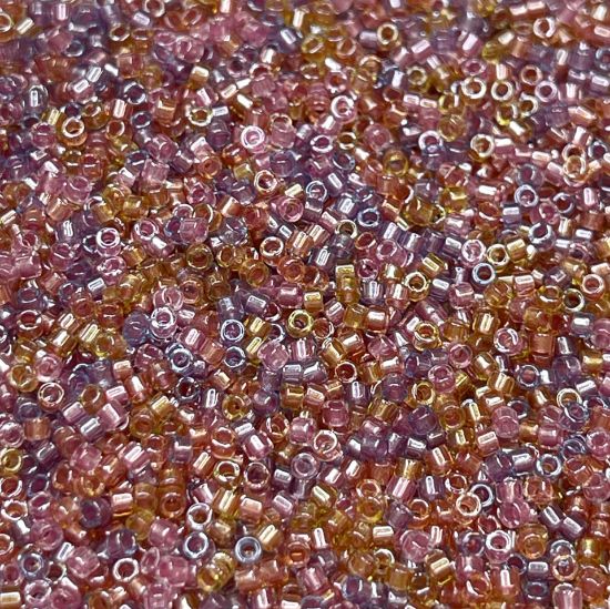 Picture of Miyuki Delica 11/0 DB982 Lined Purple Salmon Mix x10g