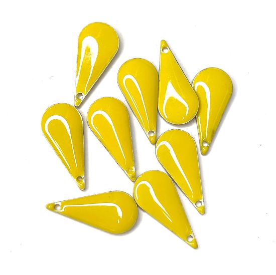 Picture of Candy Epoxy drop pendant 22x10mm Yellow x1