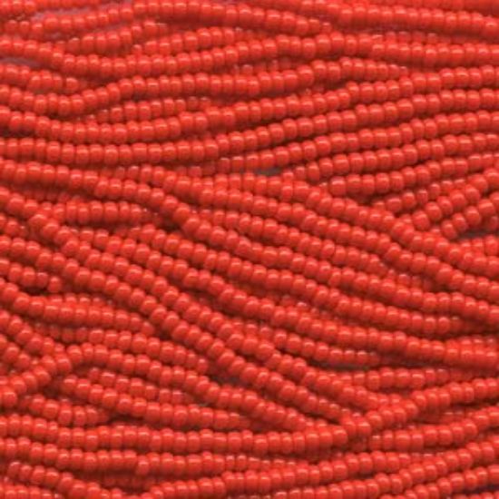 Picture of Czech Seed Beads 11/0 Opaque Light Red x6 strands