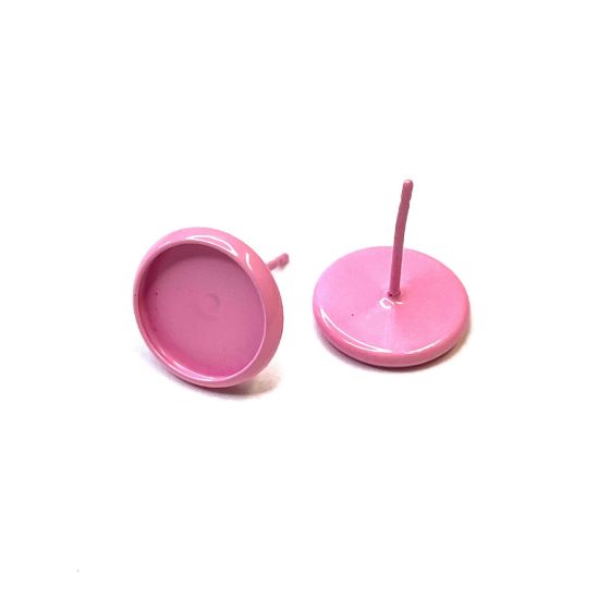 Picture of Ear stud setting 10mm Pink x2