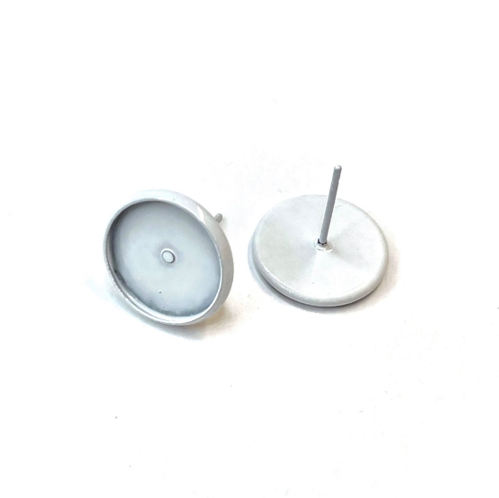 Picture of Ear stud setting 10mm round White x10