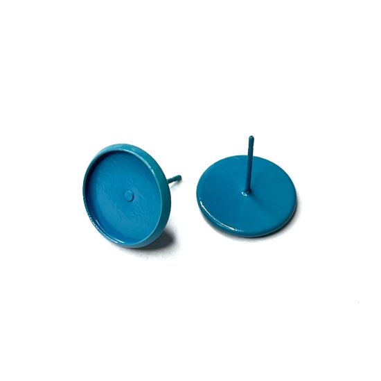 Picture of Ear stud setting 12mm Blue x2