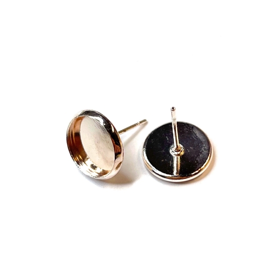 Picture of Ear stud setting 10mm round Rose Gold x10