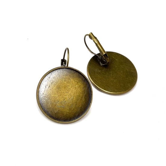 Picture of Earwire Leverback setting 16mm round Bronze x10