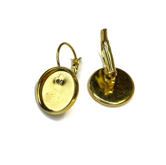 Picture of Earwire Leverback setting 14mm round Gold x10