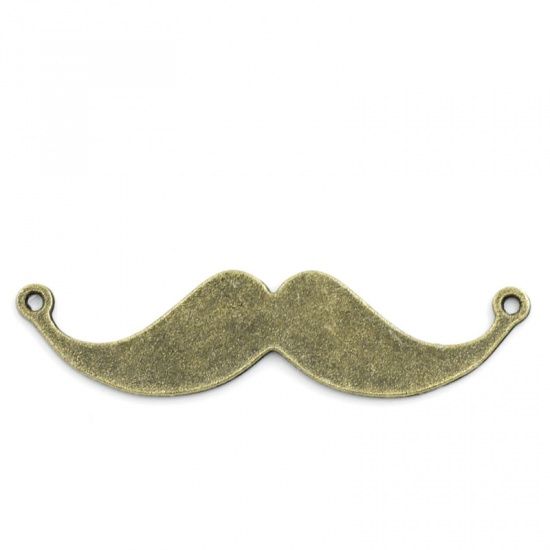 Picture of Connector "Moustache" shape 49x12mm Bronze x1