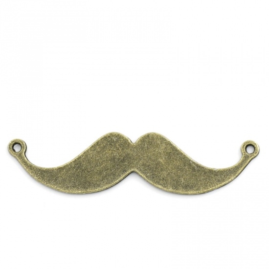 Picture of Connector "Moustache" shape 49x12mm Bronze x4