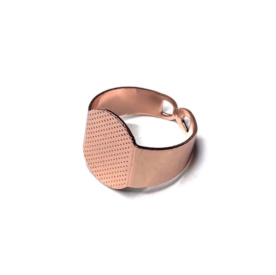 Picture of Ring base flat pad 15x12mm Rose Gold x1