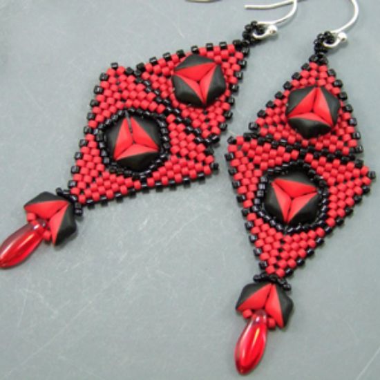 Picture of Earrings "Cardinal" - Instant Download of Printed Copy