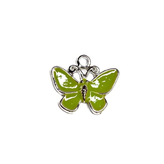 Picture of Charm Enamel Butterfly 19x17mm Green x1