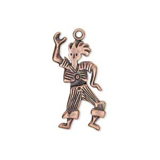 Picture of JBB Charm Boy 27x14mm w/ moveable legs Antiqued Copper x1