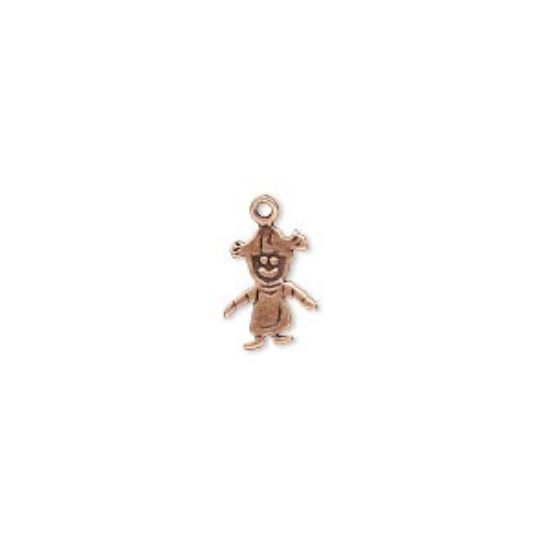 Picture of JBB Charm "Girl" 10x7.5mm Antiqued Copper x1