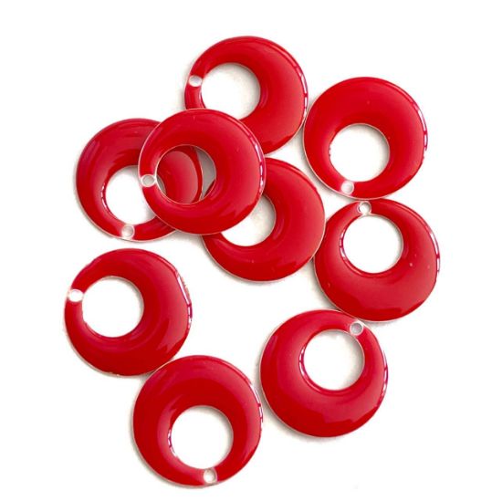 Picture of Candy Epoxy Round Open 17mm Red x1
