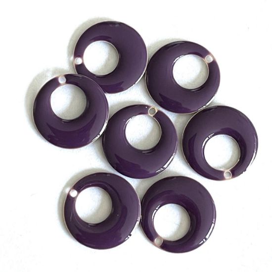 Picture of Candy Epoxy Round Open 17mm Purple x1