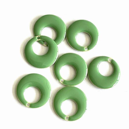 Picture of Candy Epoxy round open 17mm Green x1
