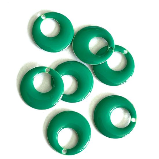 Picture of Candy Epoxy Round Open 17mm Green Turquoise x1