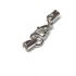 Picture of Cord Ends Ø3-4mm with 12mm Lobster Clasp Silver Plate x1