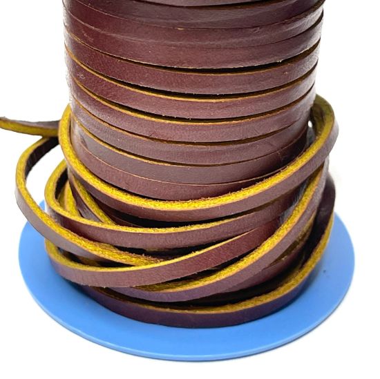 Picture of Flat Nautic Leather Cord 3.5mm Brown x1m