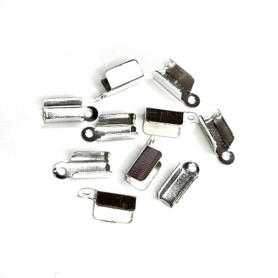 Picture of Cord End fold-over Ø3-4mm Silver x10