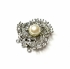 Picture of Neumann Clasp 3-strand 21mm w/ Swarovski Pearls and Crystals Rhodium Plate x1