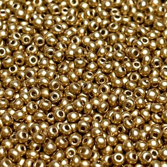 Picture of Czech Seed Beads 11/0 Mat Gold x10g