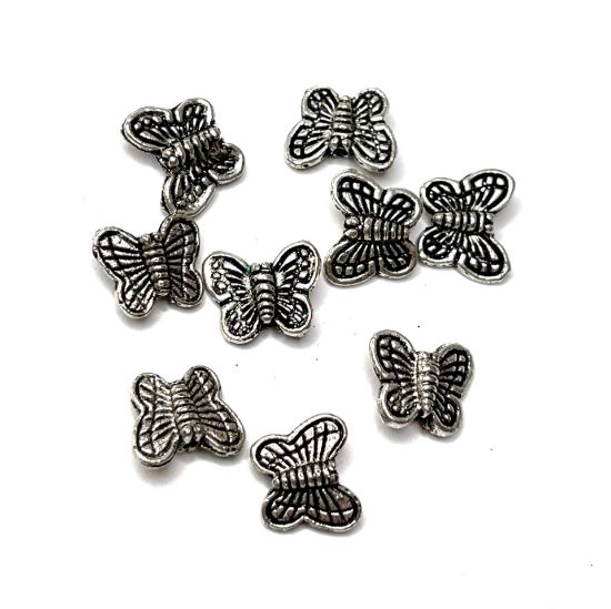 Picture of Metal Bead Butterfly 10mm Antique Silver x5