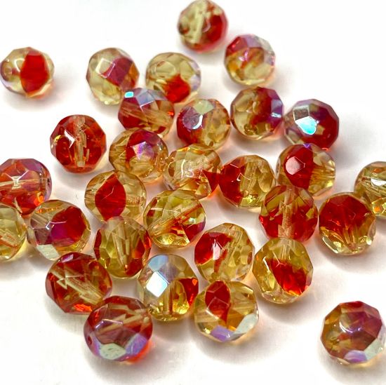 Picture of Fire-Polished 8mm Fire Opal AB x20 