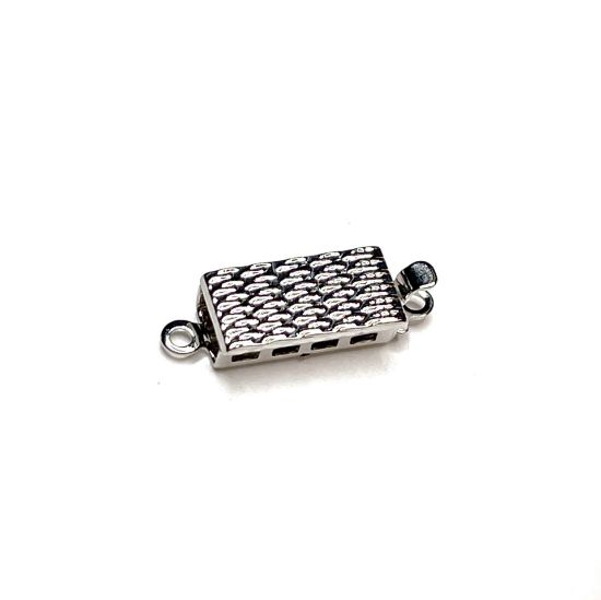 Picture of Neumann Clasp box 12x6mm Rhodium plated x1
