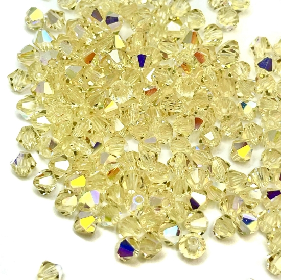 Picture of Preciosa Bead Rondell 4mm Jonquil AB x100