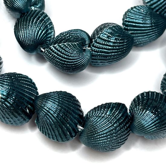 Picture of Ark Shell Beads 18mm Dark Teal x1