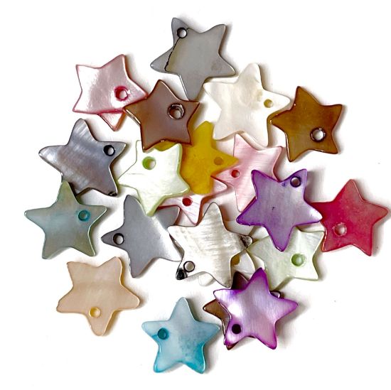 Picture of Shell Sequins Star 12mm multi-color x20