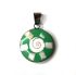 Picture of Pendant Shell & Resin 25mm Green/White  x1